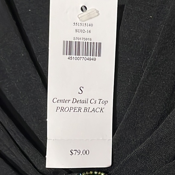 Boston Proper Center Detail Cs Top. Size-S.  New with Tags. - Picture 4 of 7